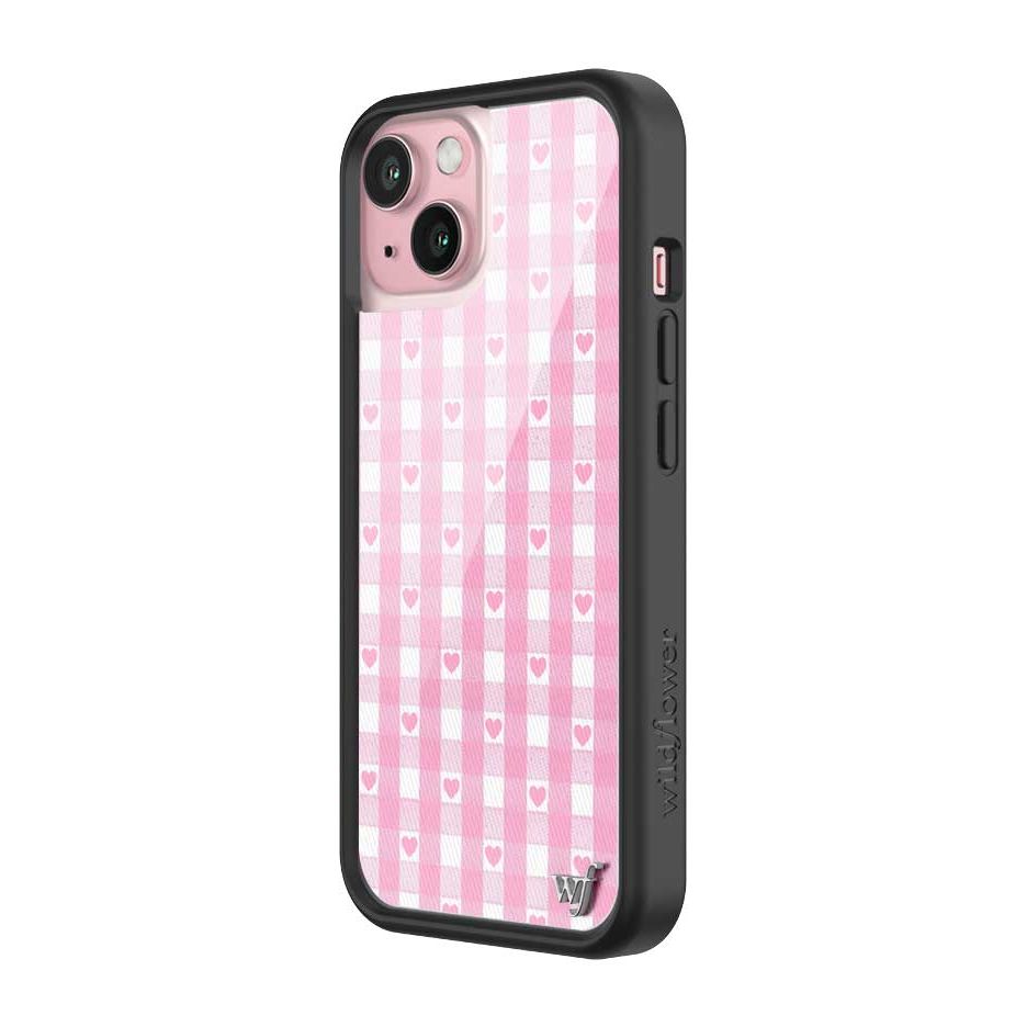 Gingham Hearts | Pink iPhone Case