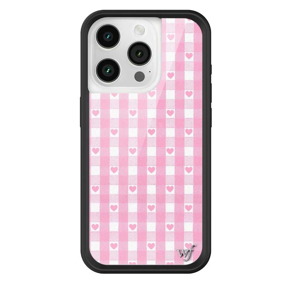 Gingham Hearts | Pink iPhone Case