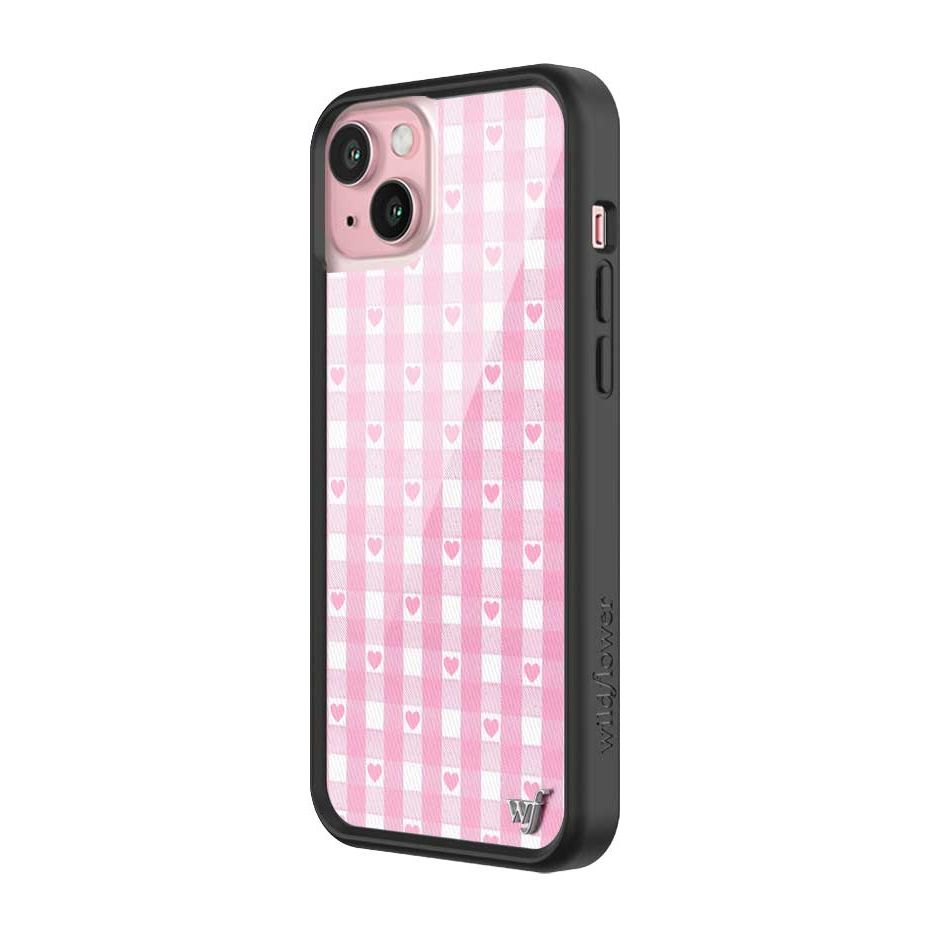 Gingham Hearts | Pink iPhone Case