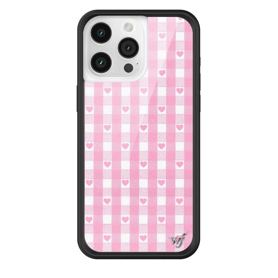 Gingham Hearts | Pink iPhone Case