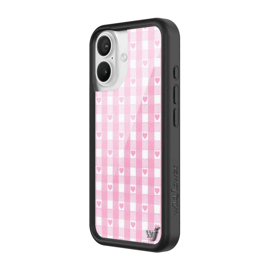 Gingham Hearts | Pink iPhone Case