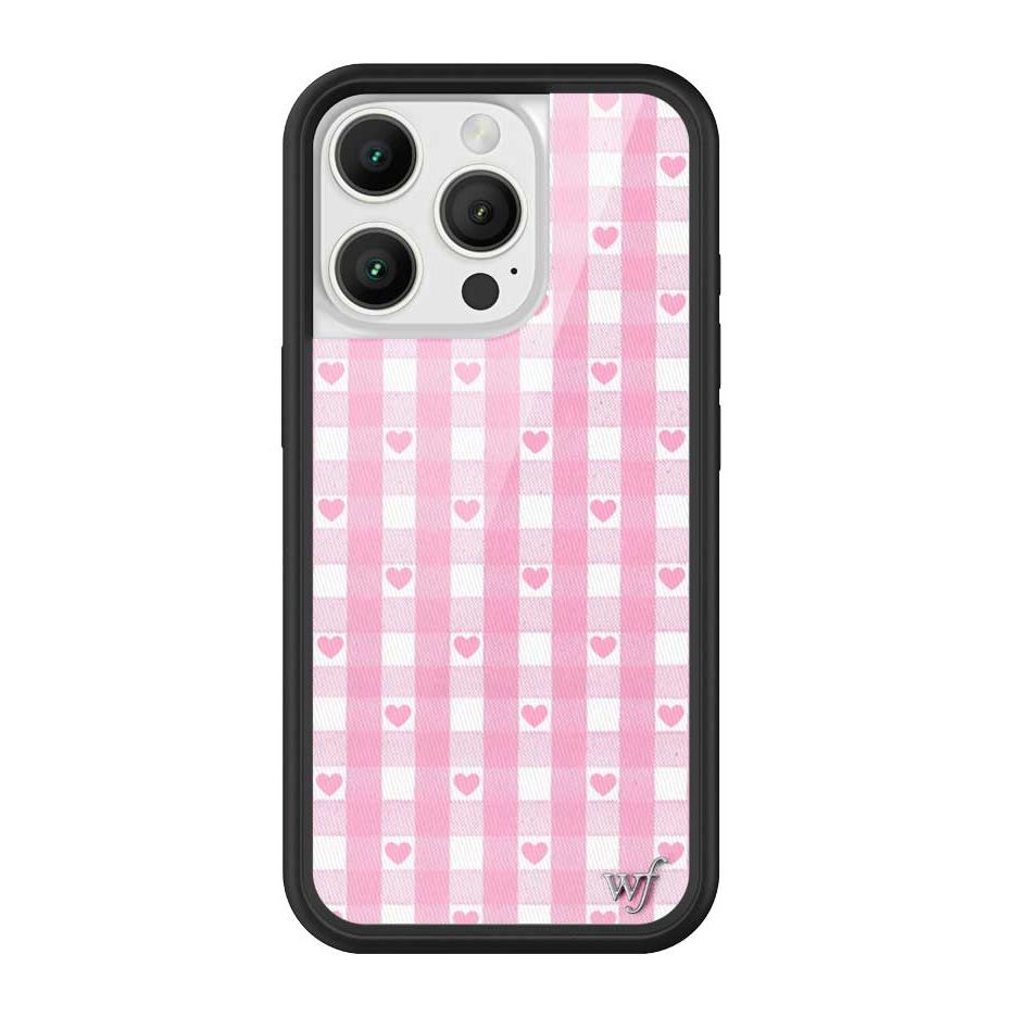 Gingham Hearts | Pink iPhone Case