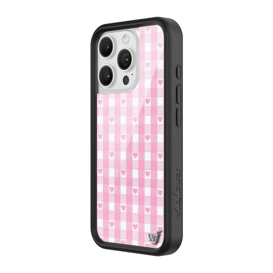 Gingham Hearts | Pink iPhone Case