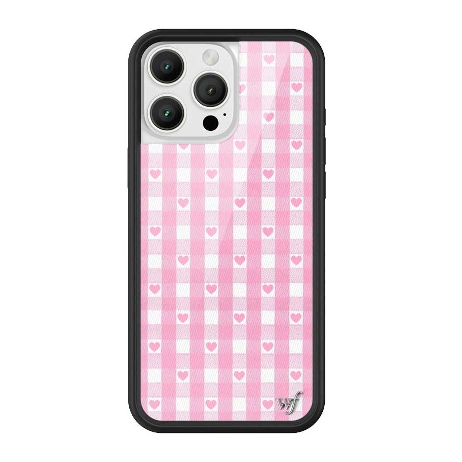 Gingham Hearts | Pink iPhone Case