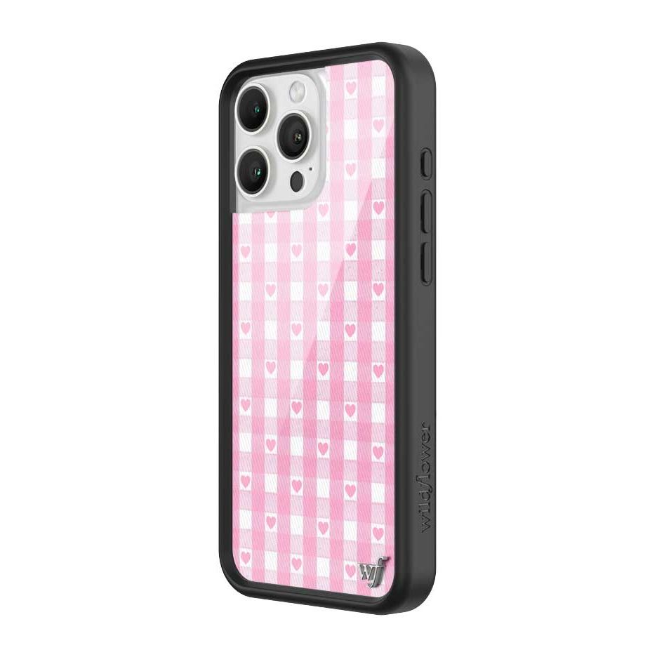 Gingham Hearts | Pink iPhone Case