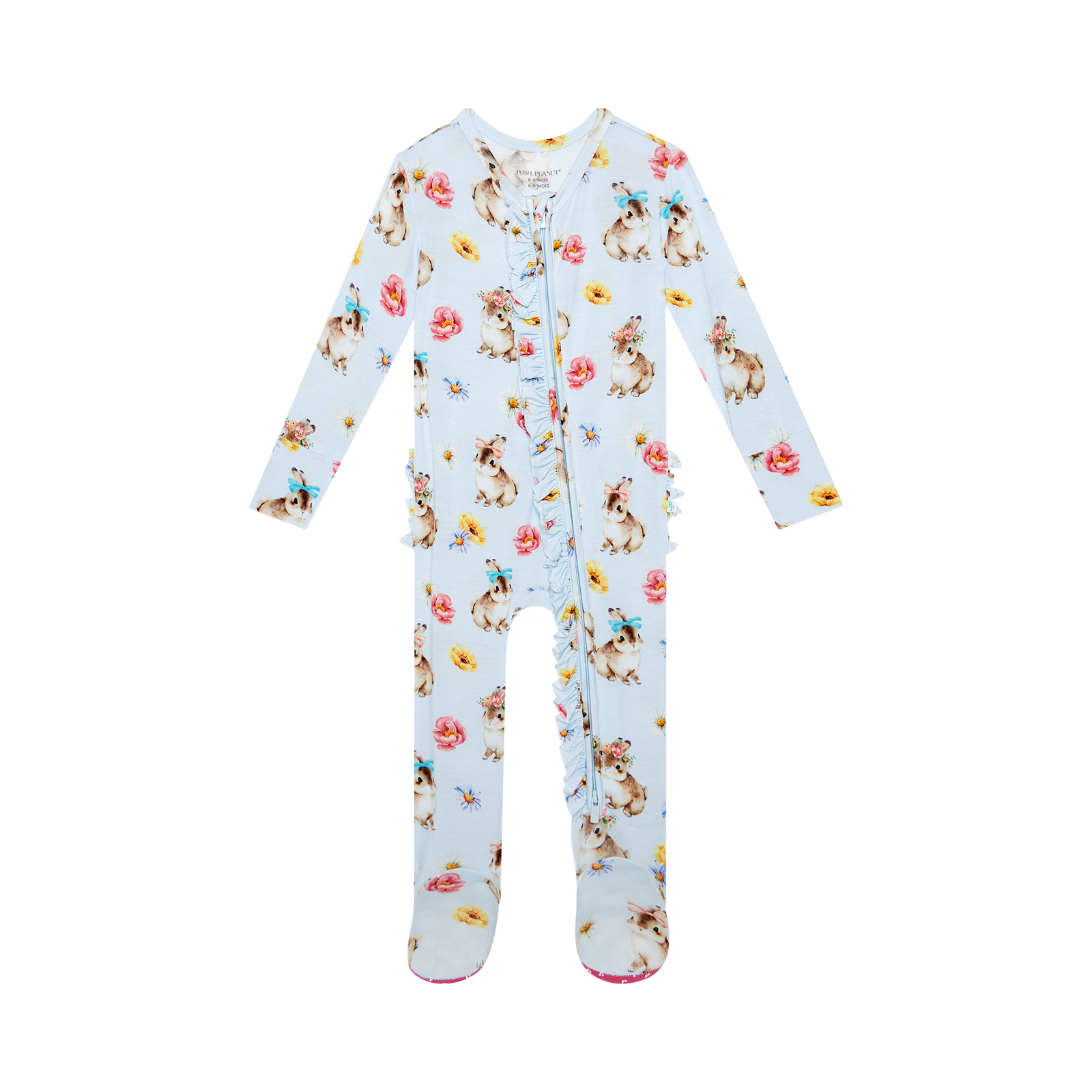 tinsley jane | footie ruffled zippered one piece