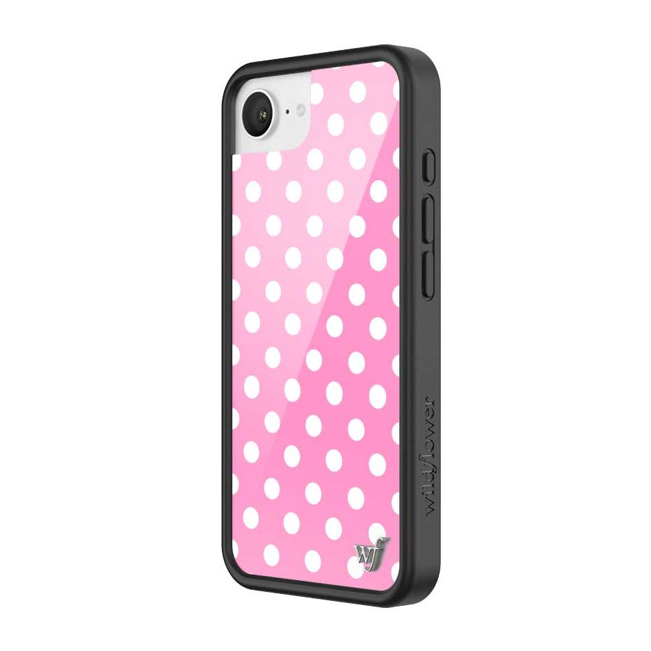 Polka Dot | Pink and White iPhone Case