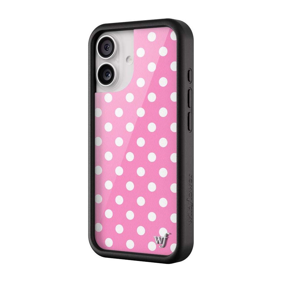 Polka Dot | Pink and White iPhone Case