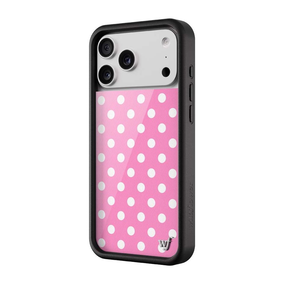 Polka Dot | Pink and White iPhone Case