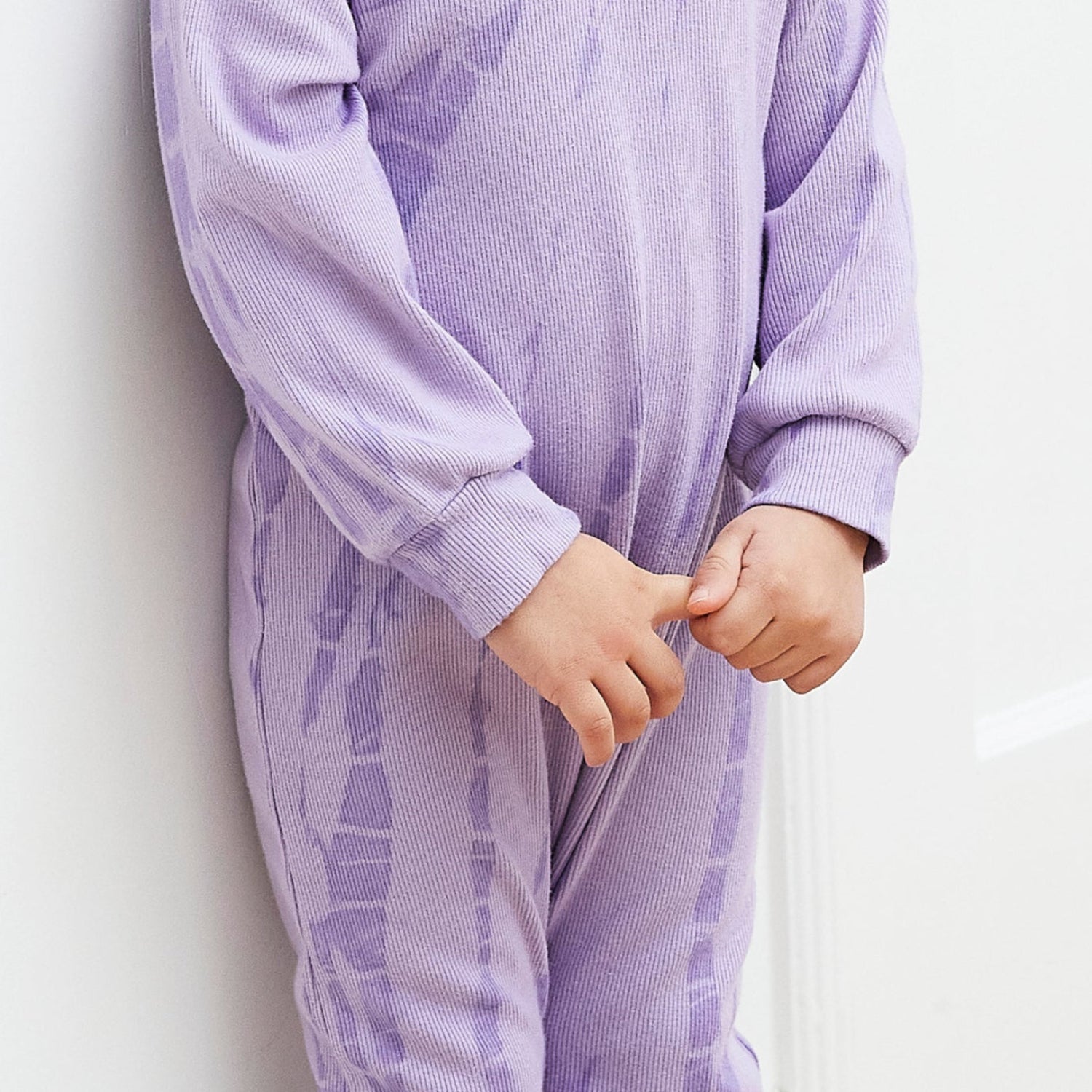 Ribbed Tie Dye Henley Romper