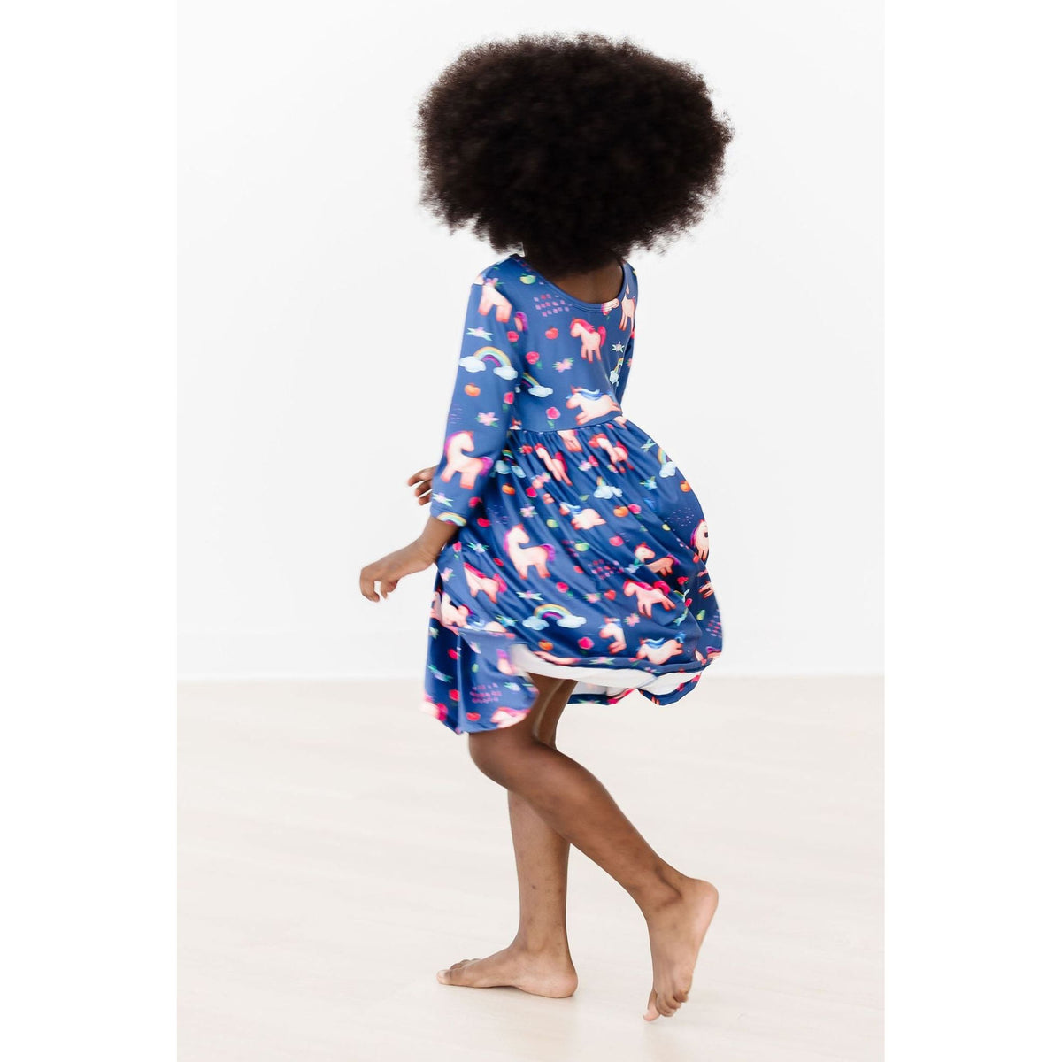 Painted Skies 3/4 Sleeve Pocket Twirl Dress