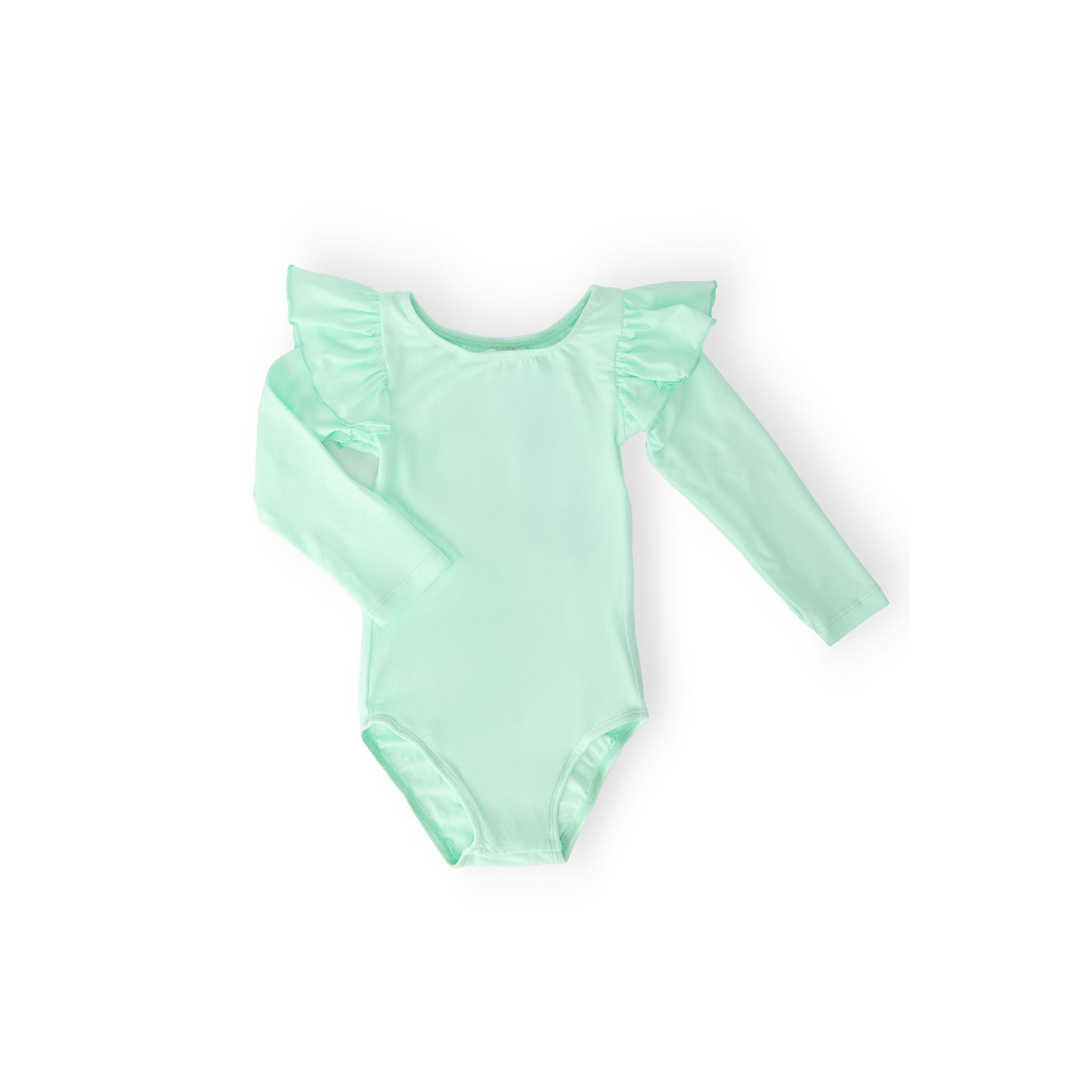 Pastel Green L/S Flutter Sleeve Leotard