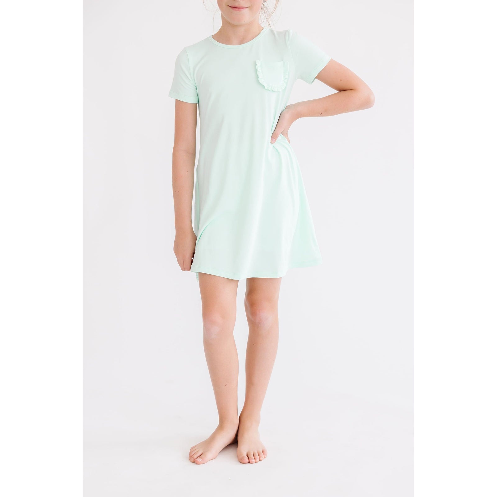 Pastel Green T-Shirt Dress