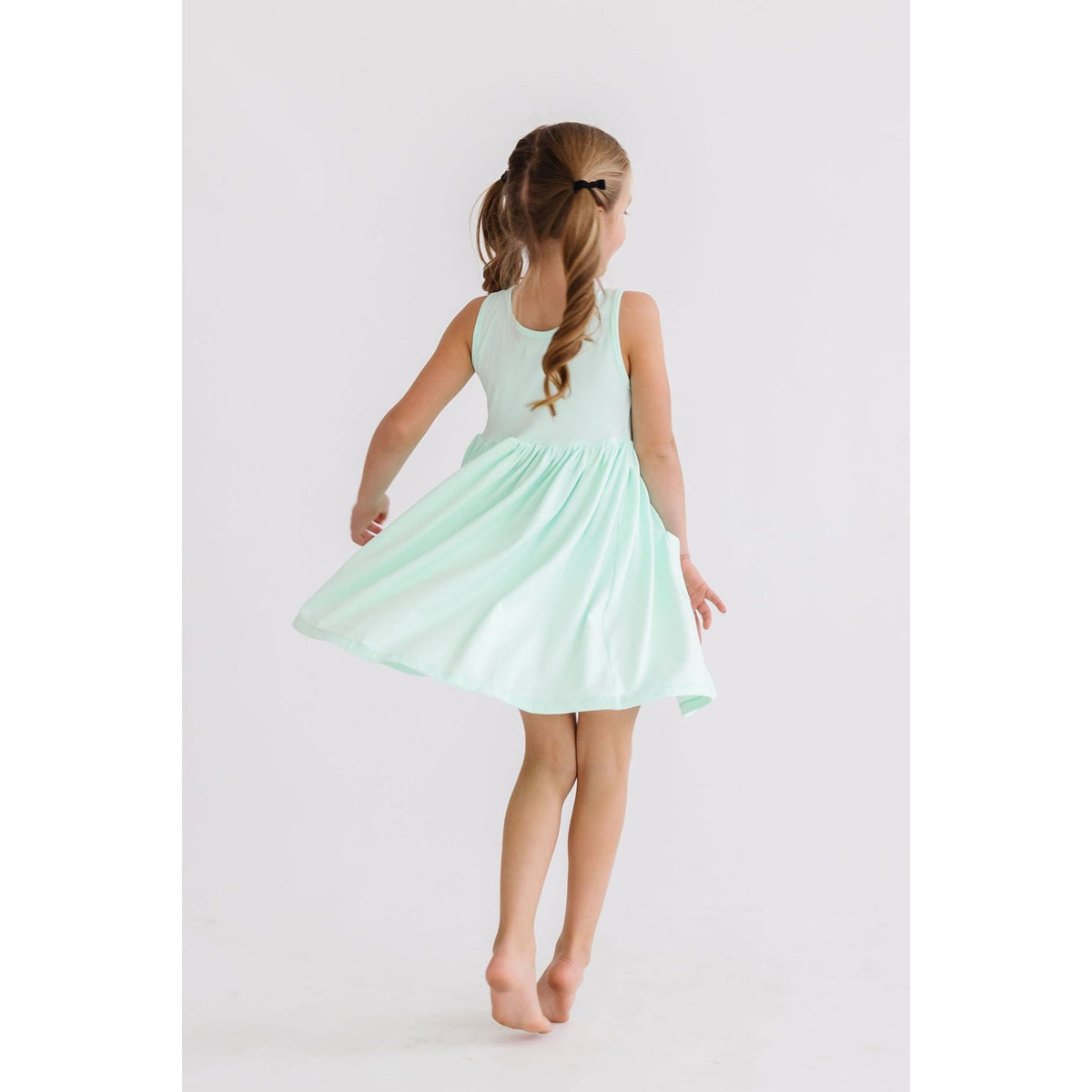 Pastel Green Tank Pocket Twirl Dress