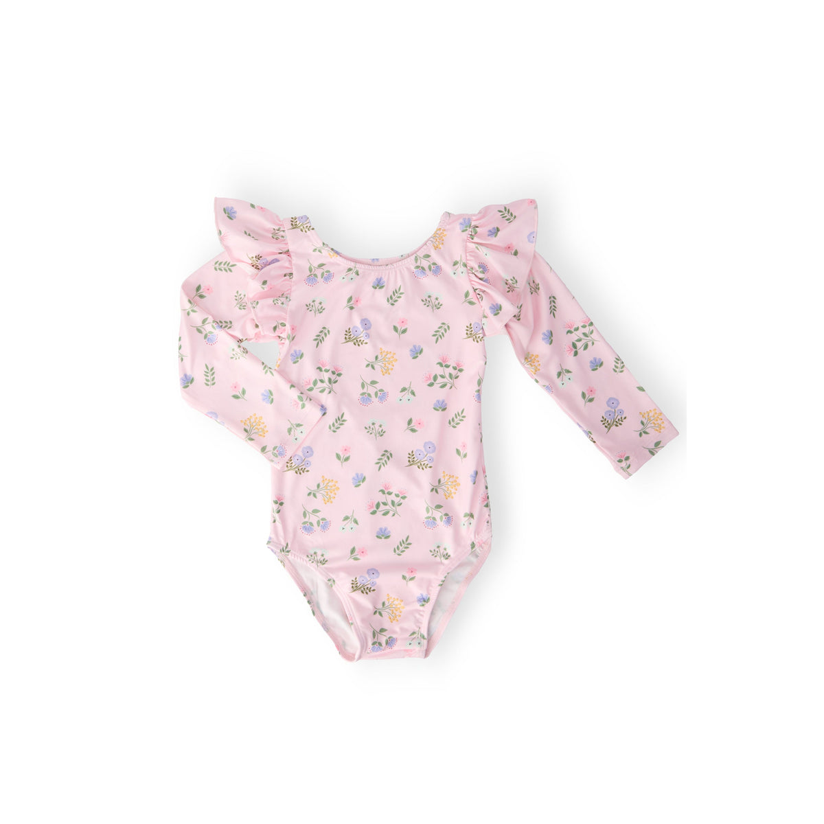 Pastel Petals L/S Flutter Sleeve Leotard
