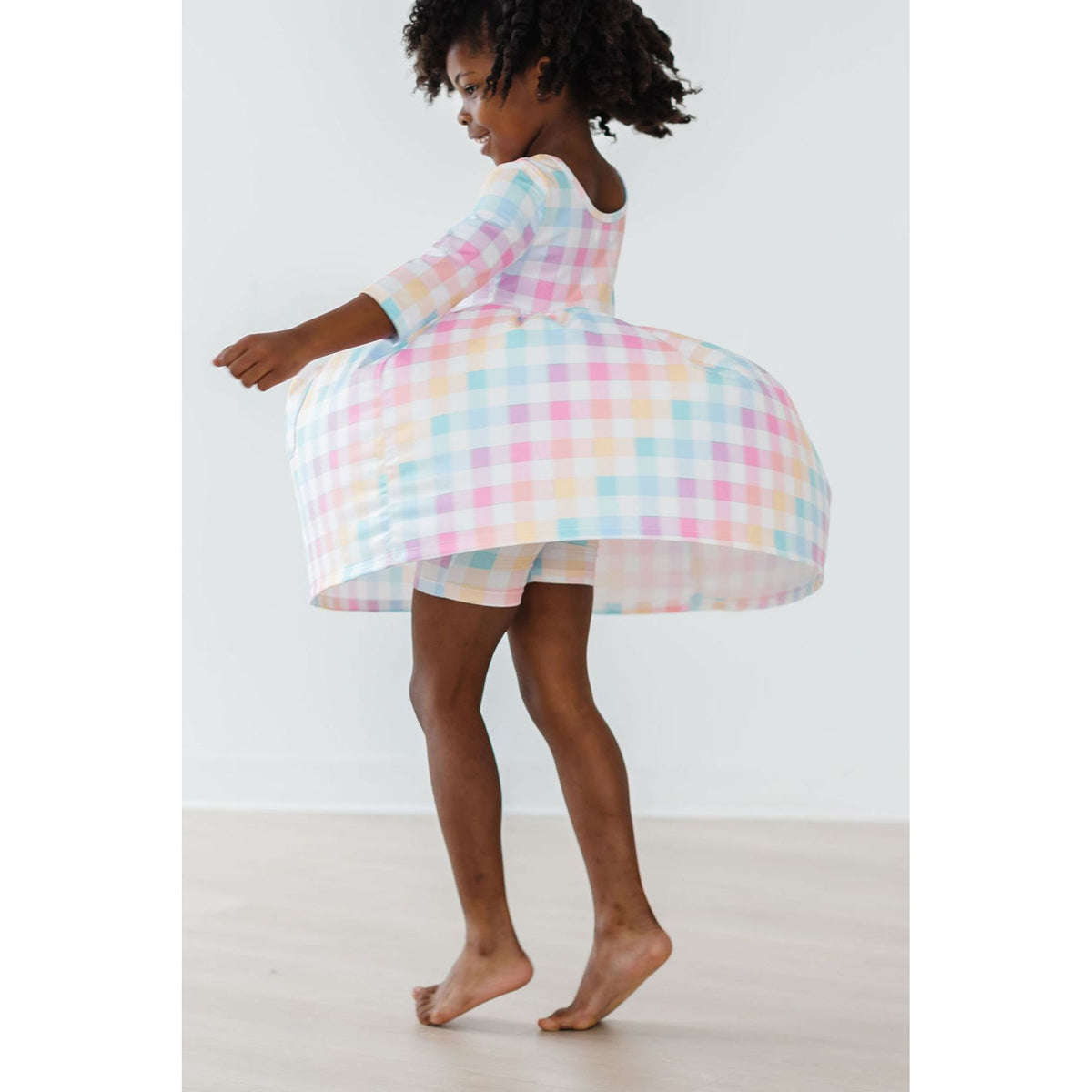 Pastel Plaid Twirl Shorts