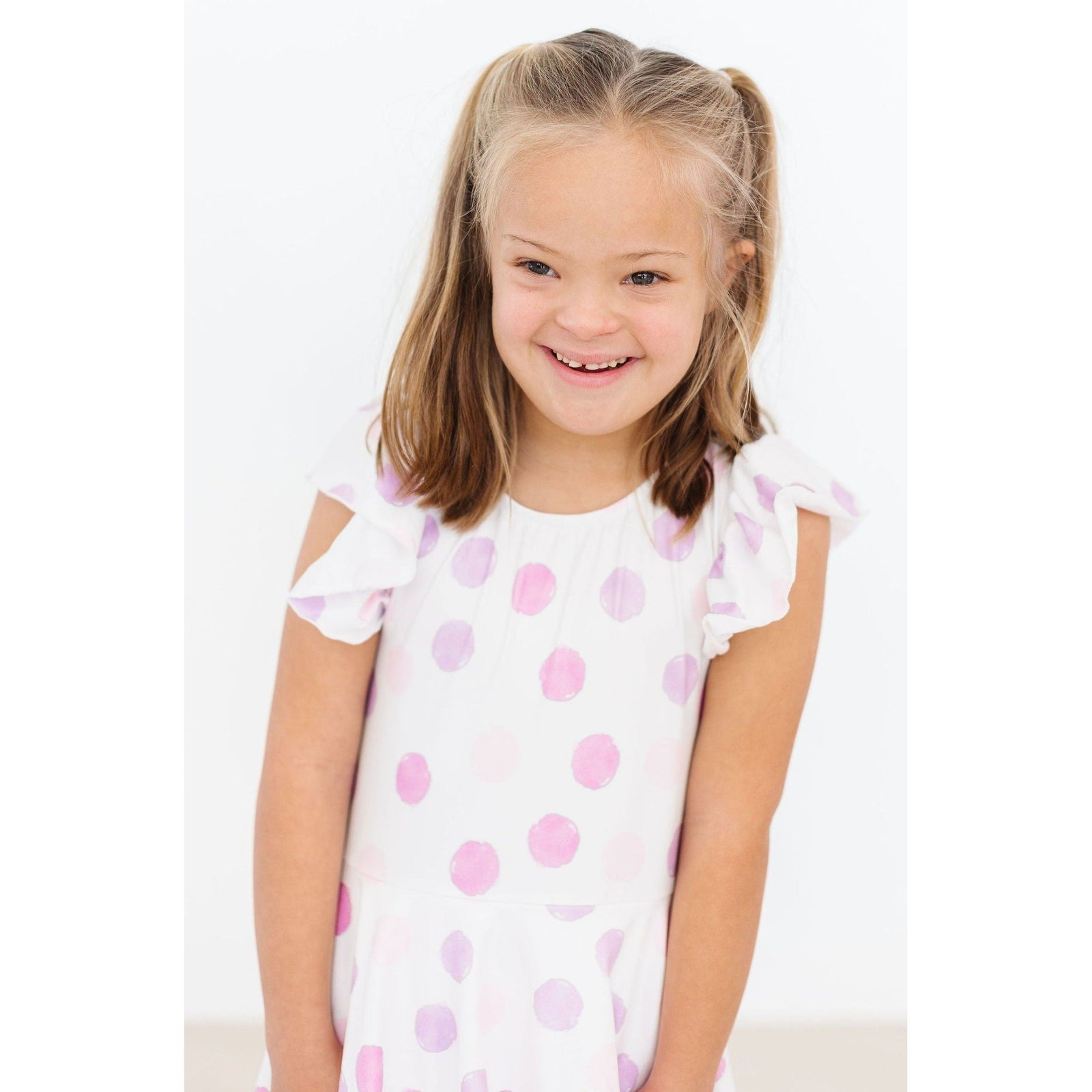 Pastel Polka Dot S/S Twirl Leotard