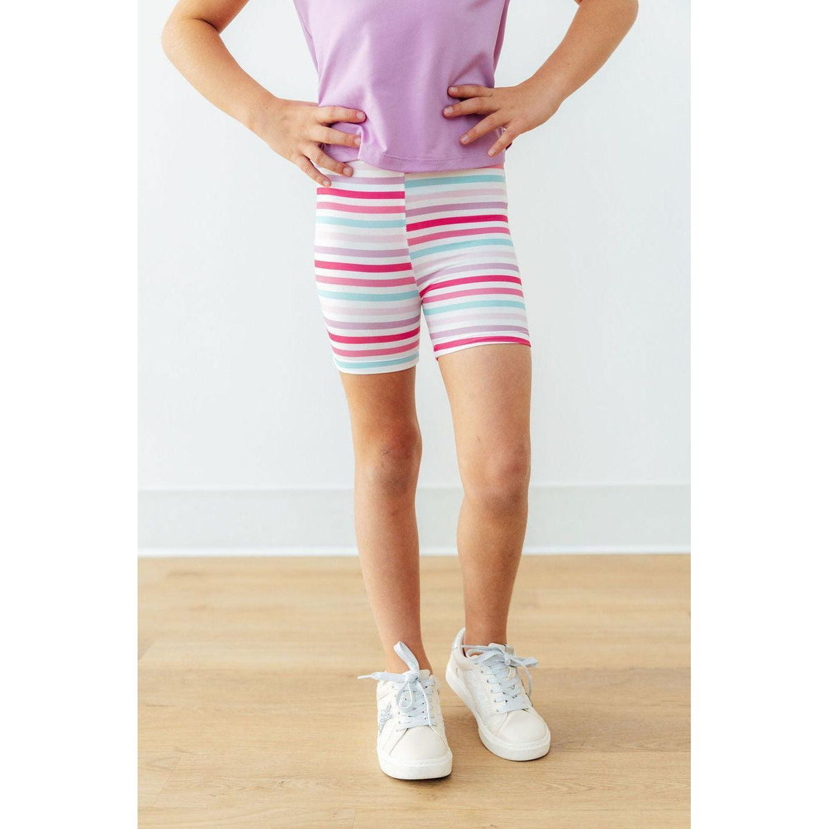 Pastel Stripes Twirl Shorts