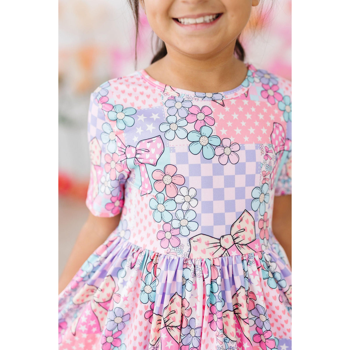 Patchwork Princess S/S Pocket Twirl Dress