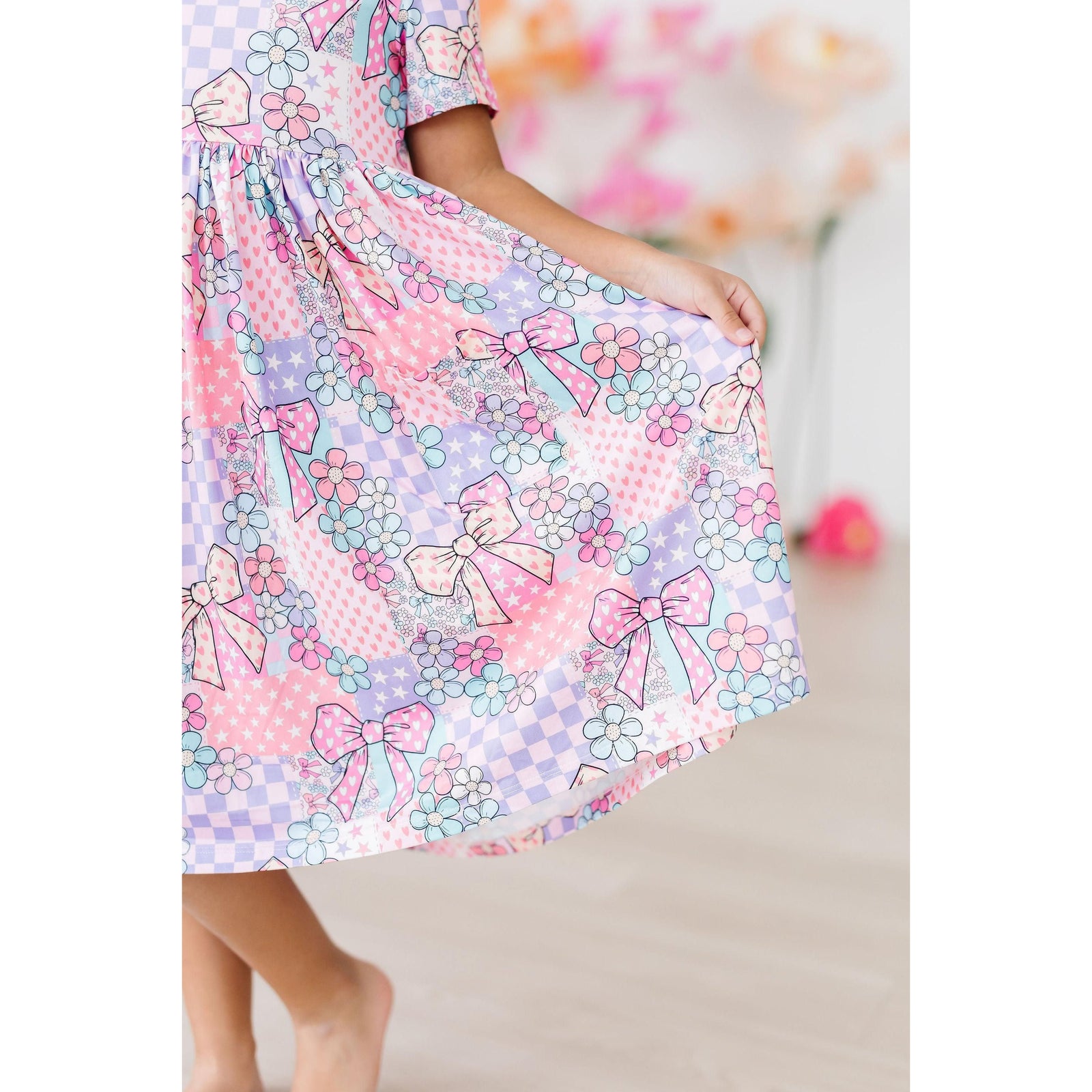 Patchwork Princess S/S Pocket Twirl Dress