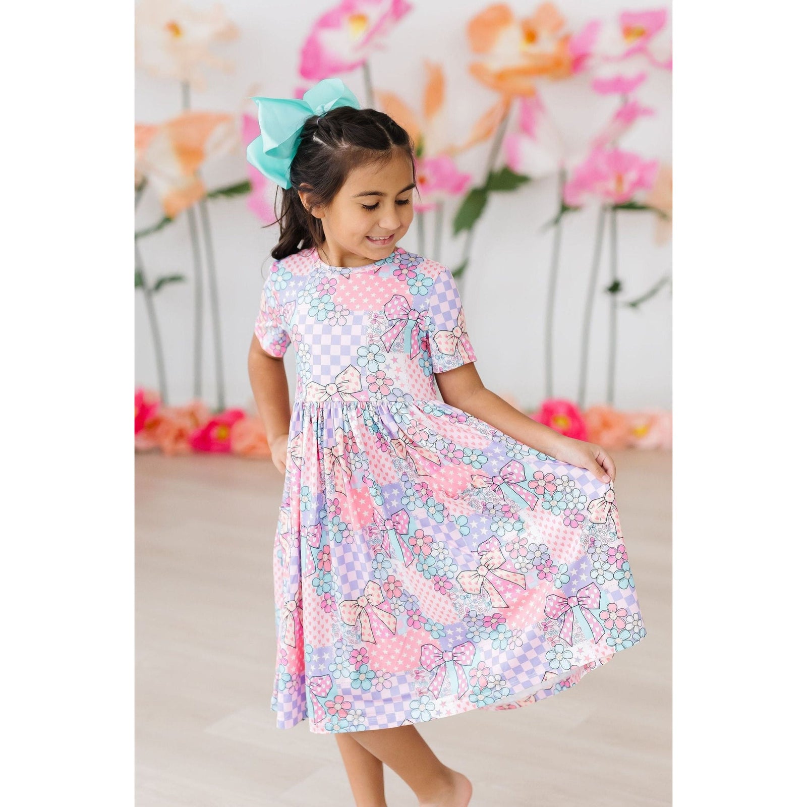 Patchwork Princess S/S Pocket Twirl Dress