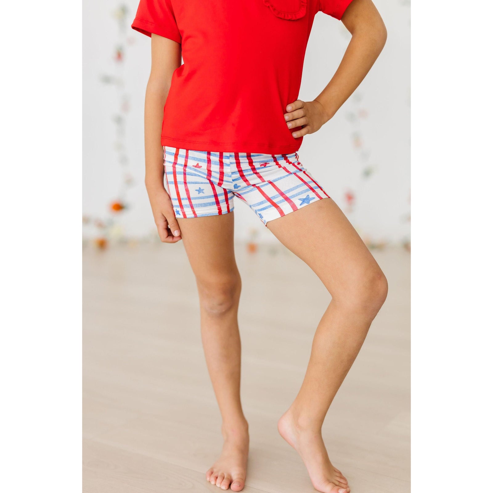 Patriotic Plaid Twirl Shorts