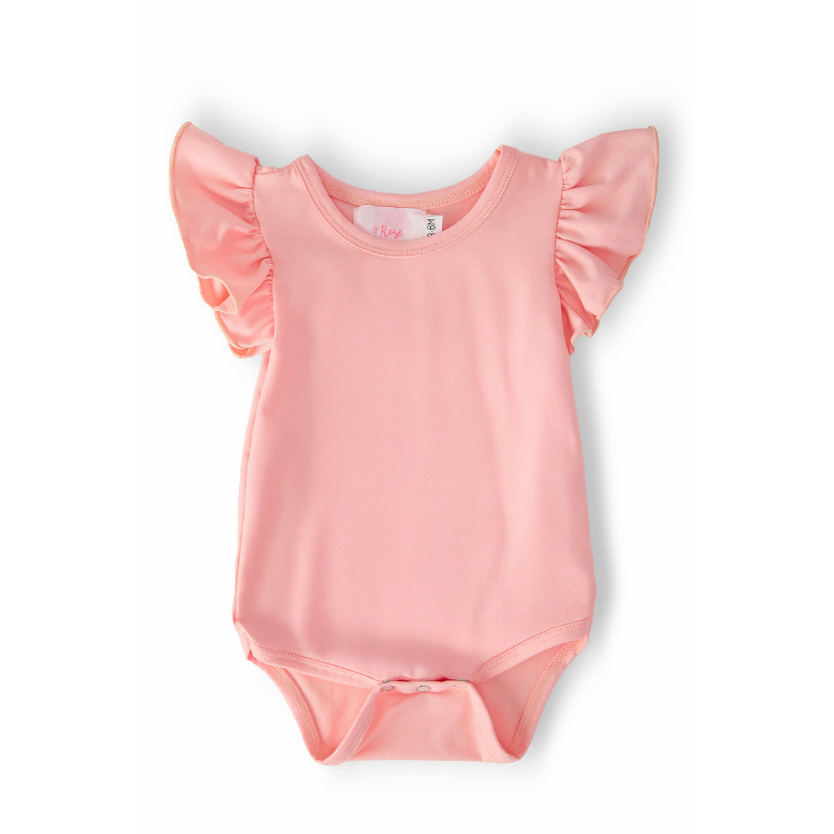 Peach S/S Flutter Bodysuit