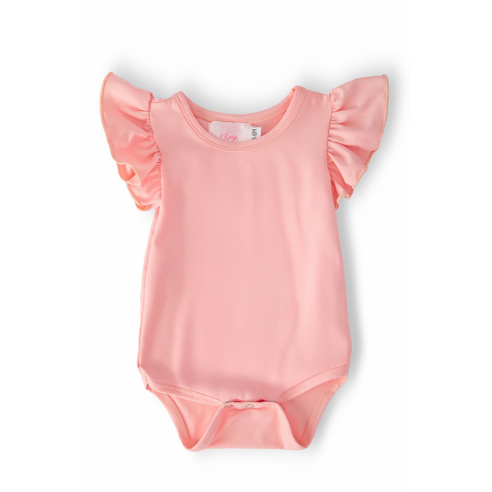 Peach S/S Flutter Bodysuit