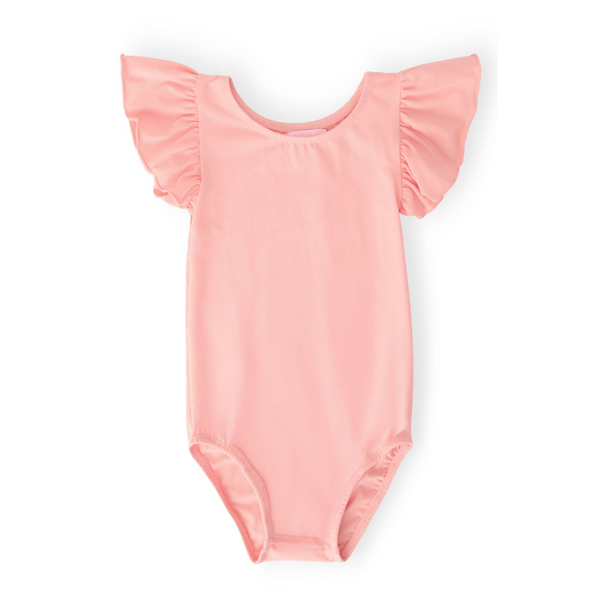 Peach S/S Flutter Sleeve Leotard