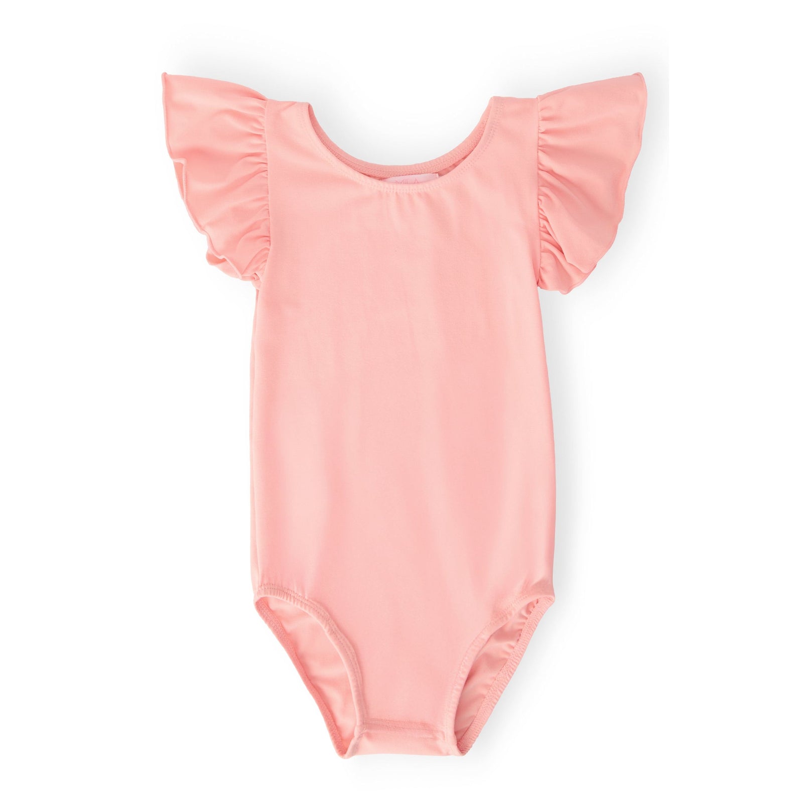 Peach S/S Flutter Sleeve Leotard