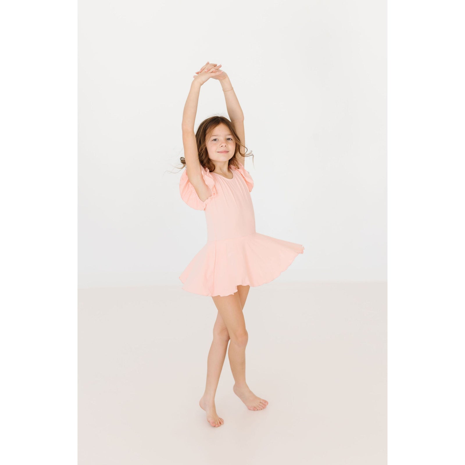 Peach S/S Twirl Leotard