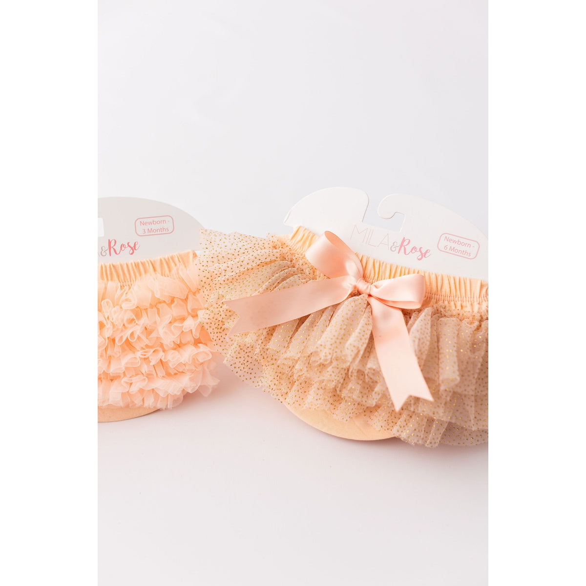 Peach & Gold Glitter Tutu Bloomer