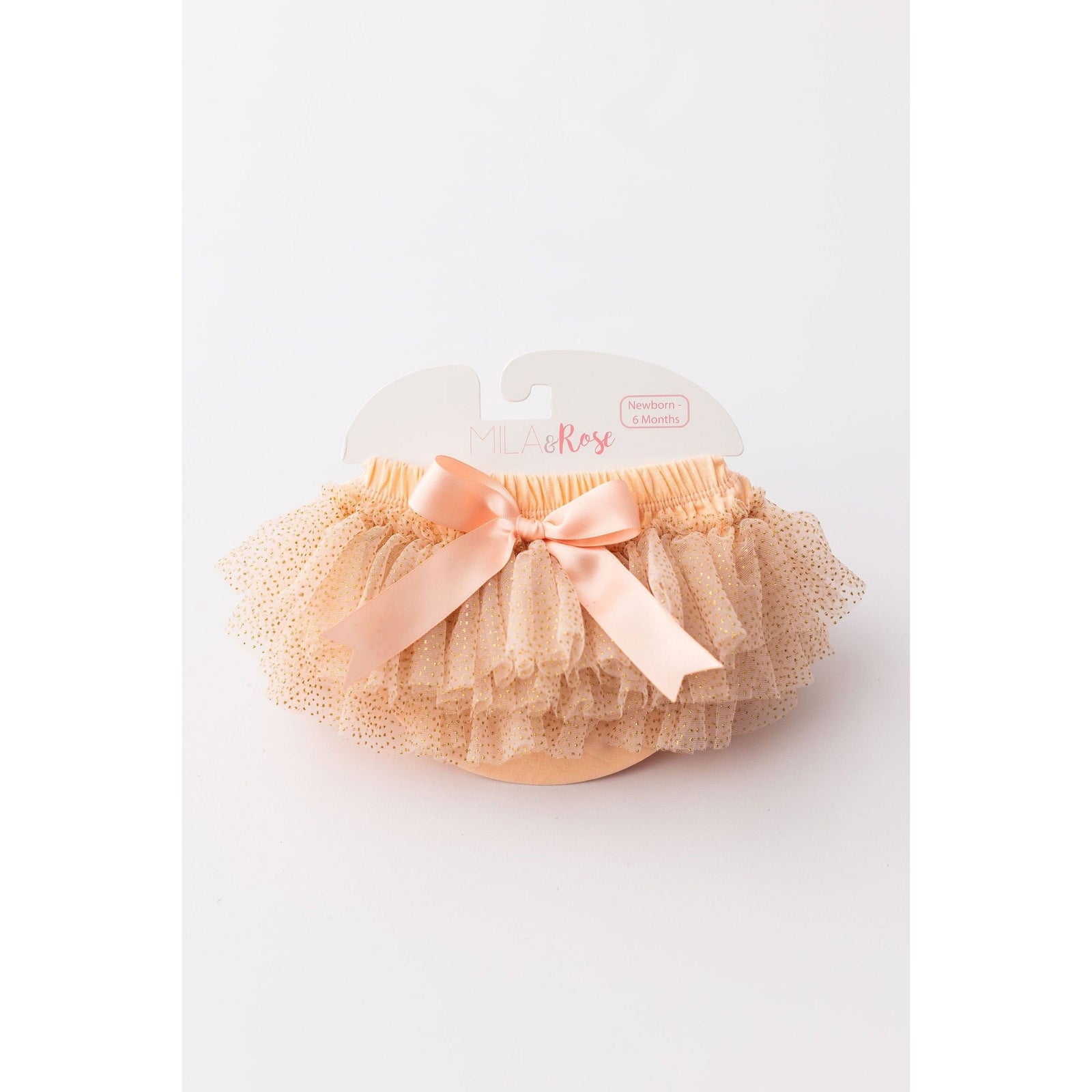 Peach & Gold Glitter Tutu Bloomer