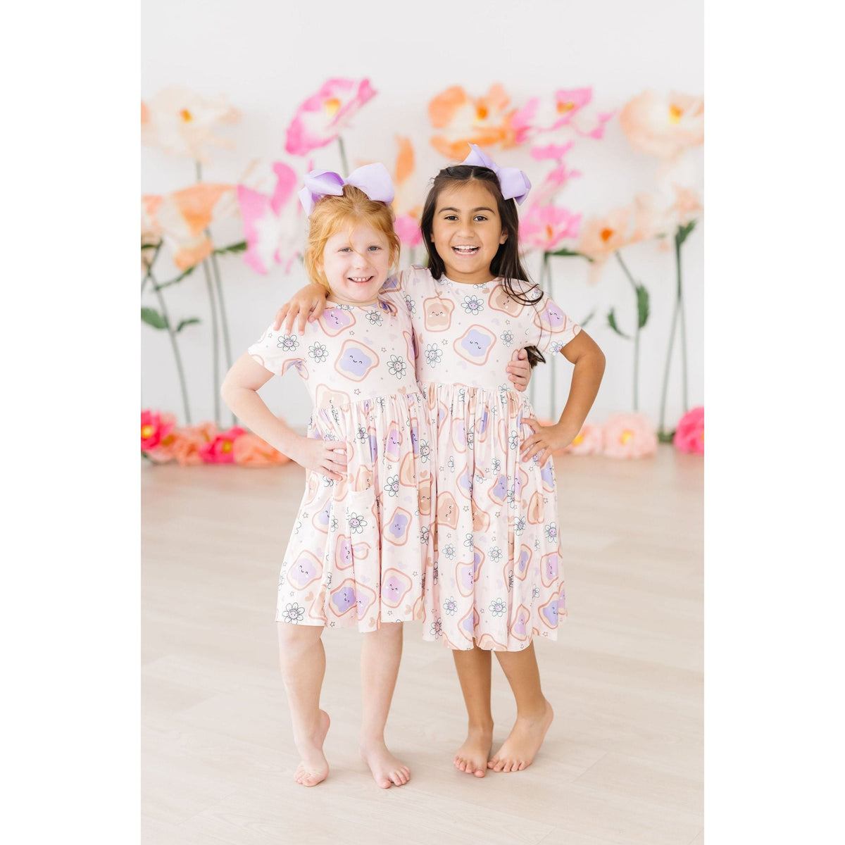 Peanut Butter Jelly Time S/S Pocket Twirl Dress