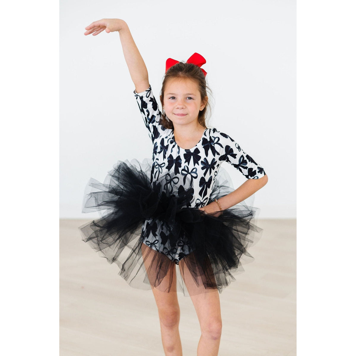Perfectly Tied 3/4 Sleeve Tutu Leotard