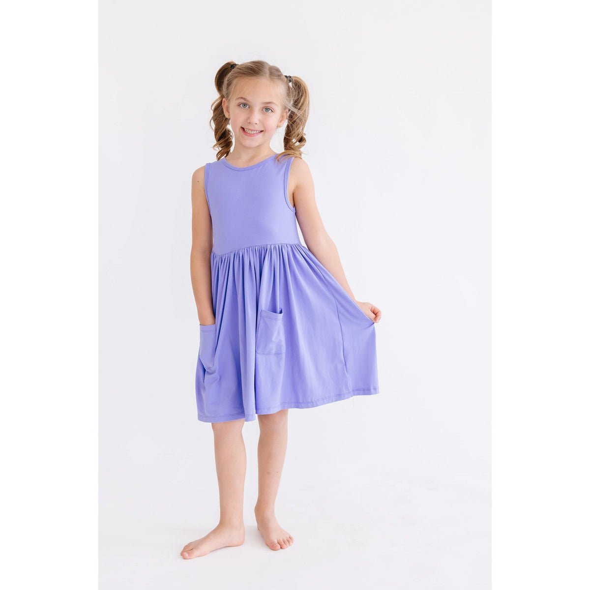 Periwinkle Pocket Tank Twirl Dress