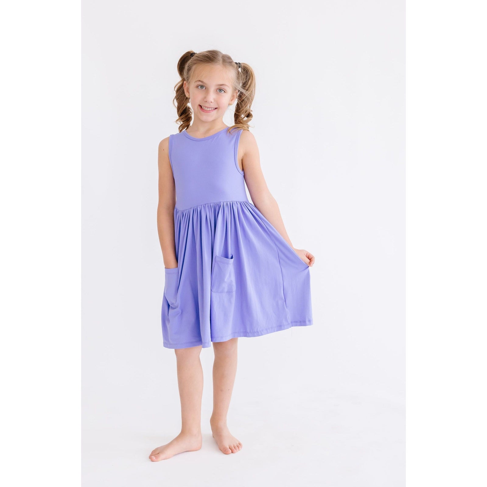 Periwinkle Pocket Tank Twirl Dress