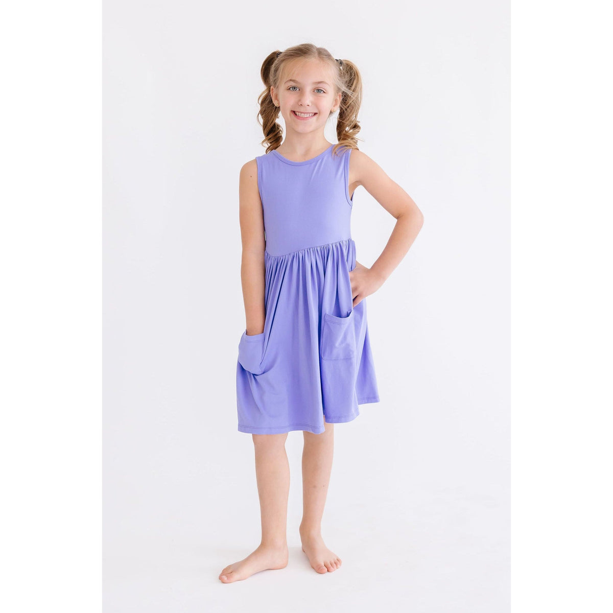 Periwinkle Pocket Tank Twirl Dress