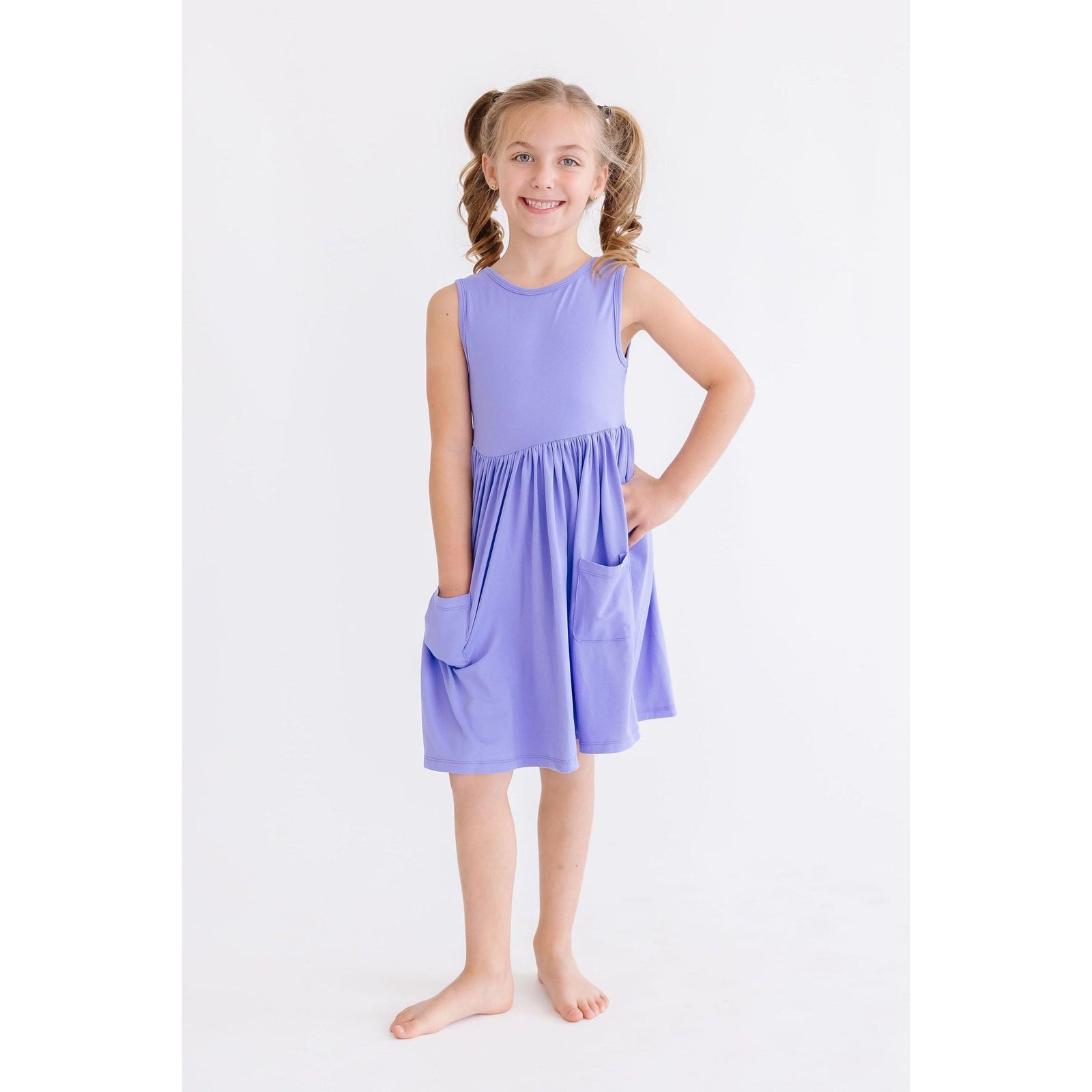 Periwinkle Pocket Tank Twirl Dress
