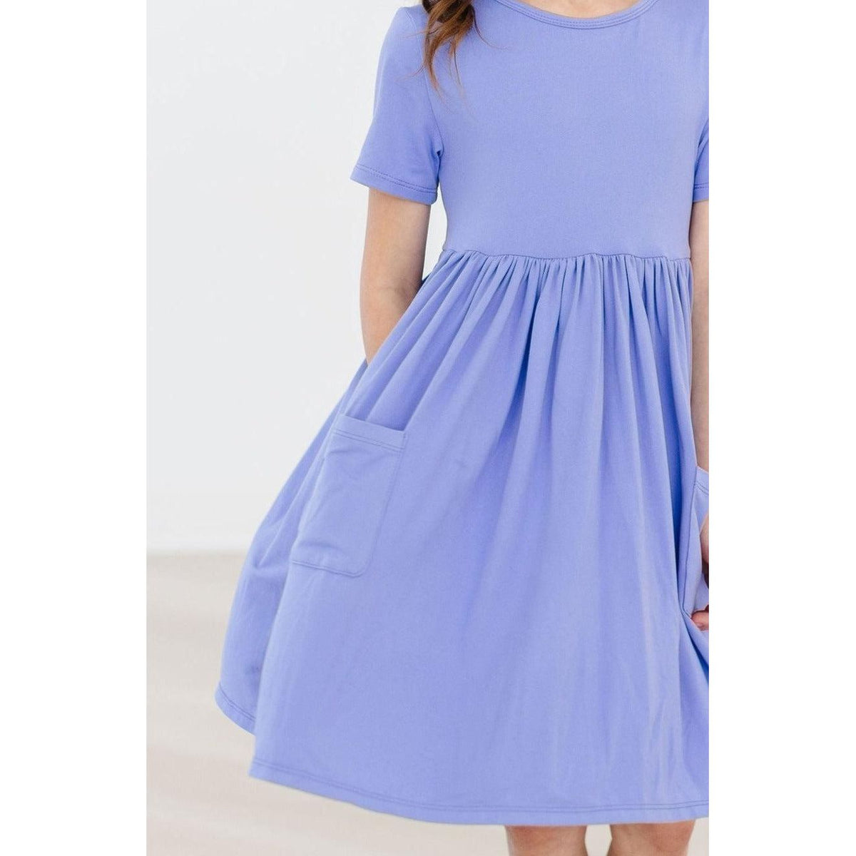 Periwinkle S/S Pocket Twirl Dress