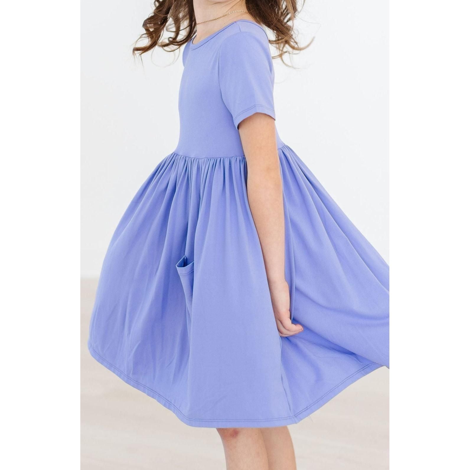 Periwinkle S/S Pocket Twirl Dress
