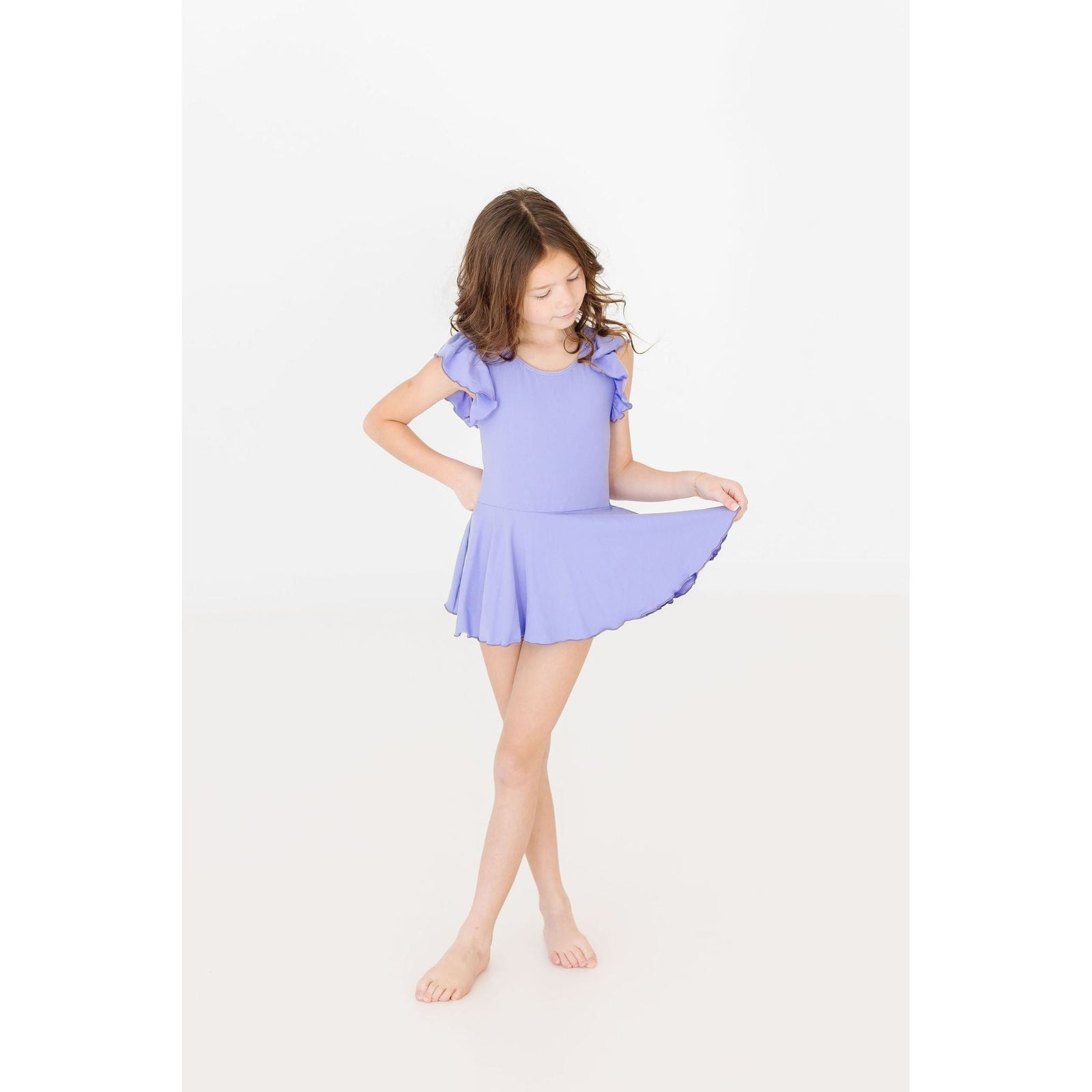 Periwinkle S/S Twirl Leotard