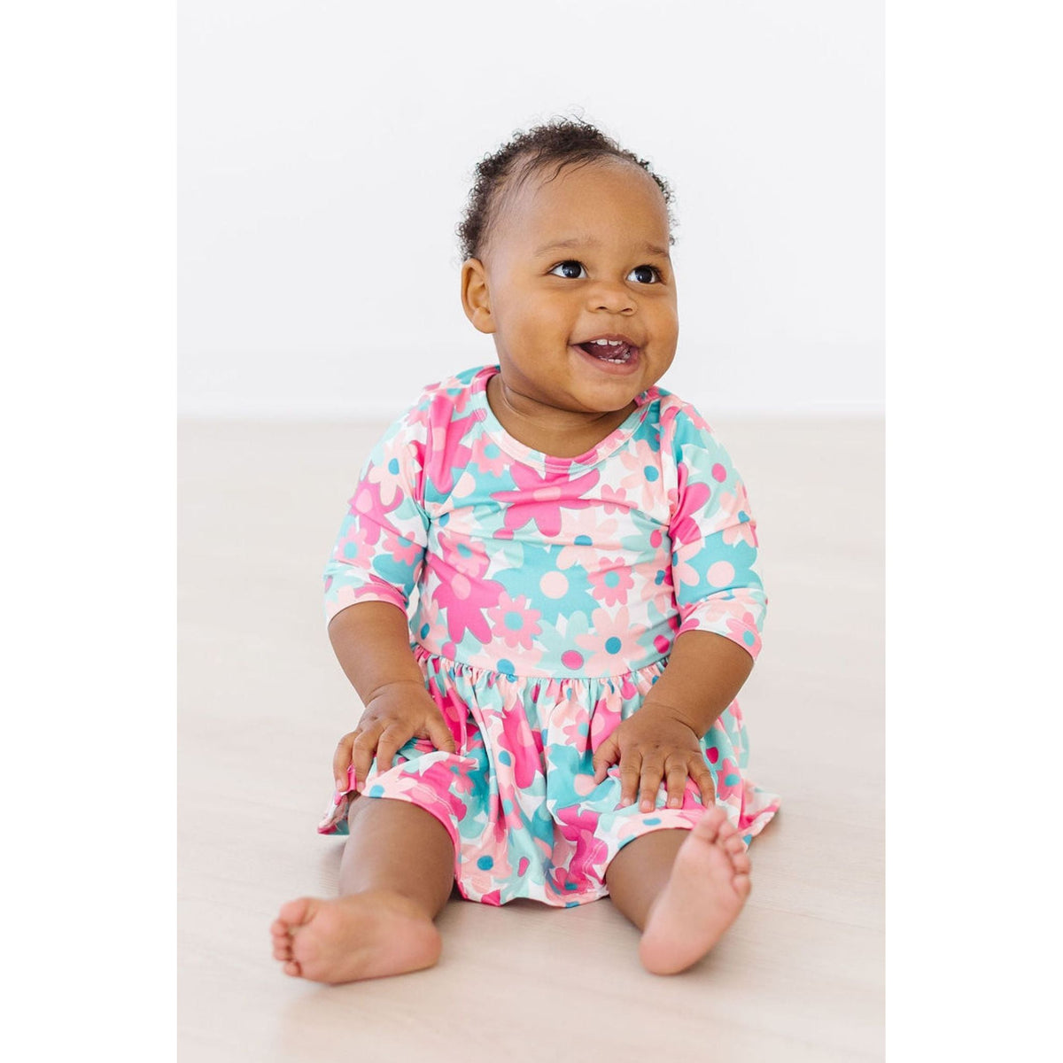 Petal Perfection 3/4 Sleeve Twirl Bodysuit