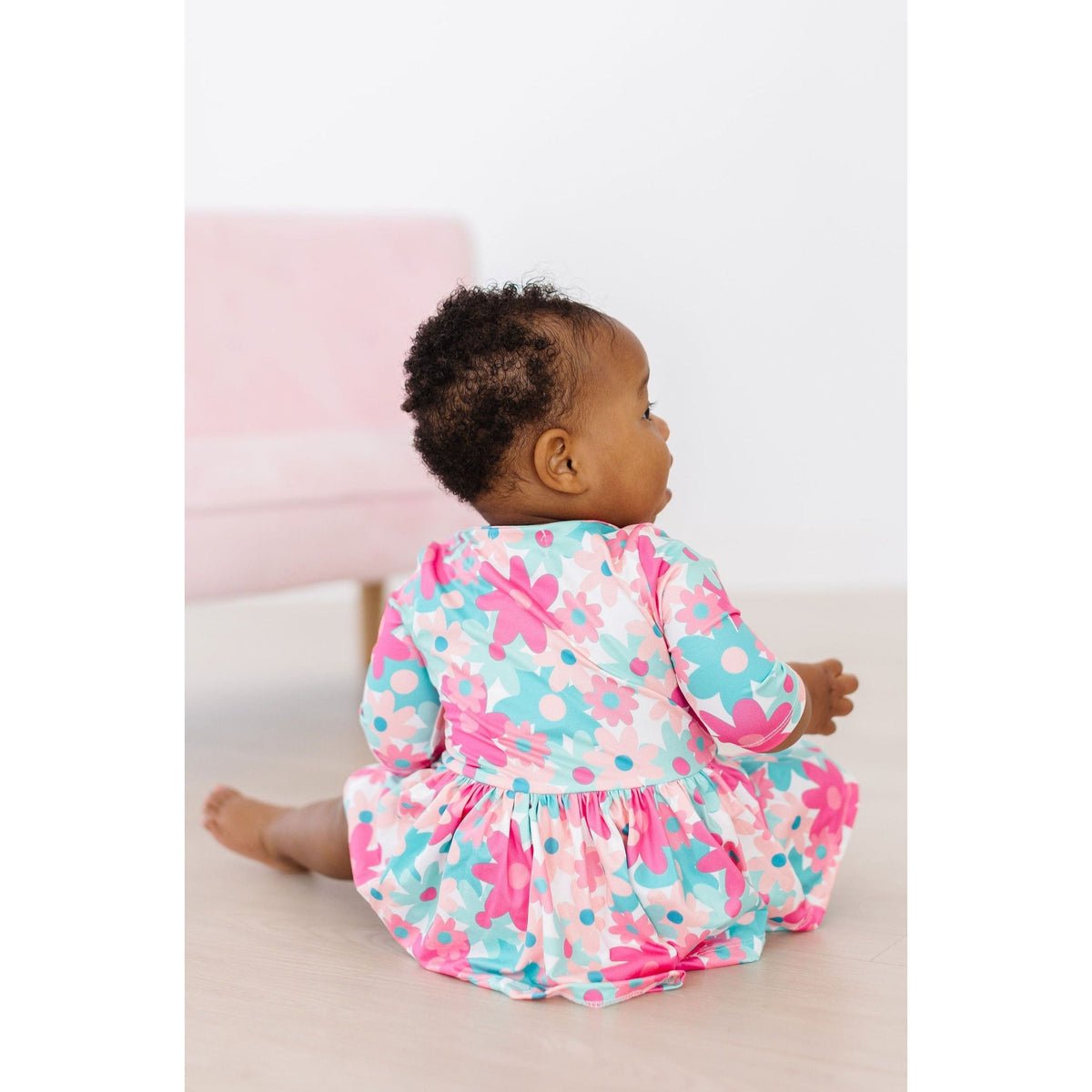 Petal Perfection 3/4 Sleeve Twirl Bodysuit