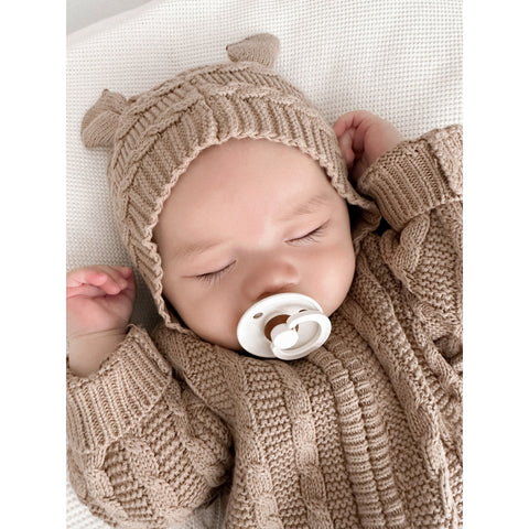 Luna + Luca Baby Bear Jumpsuit - Acorn