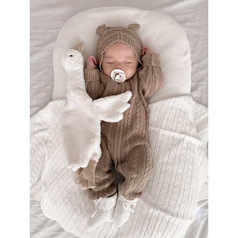 Luna + Luca Baby Bear Jumpsuit - Acorn