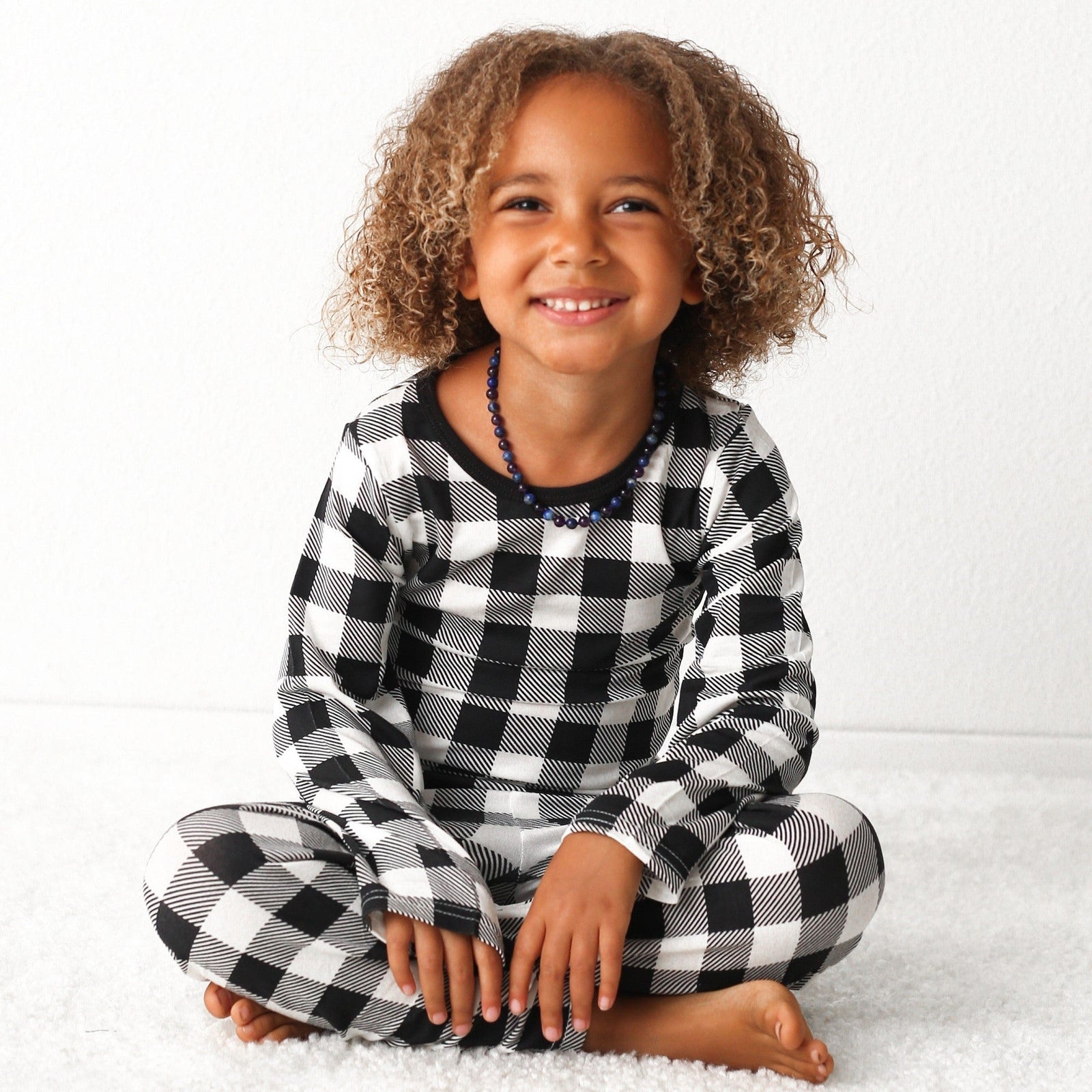 Black & White Plaid Pajama