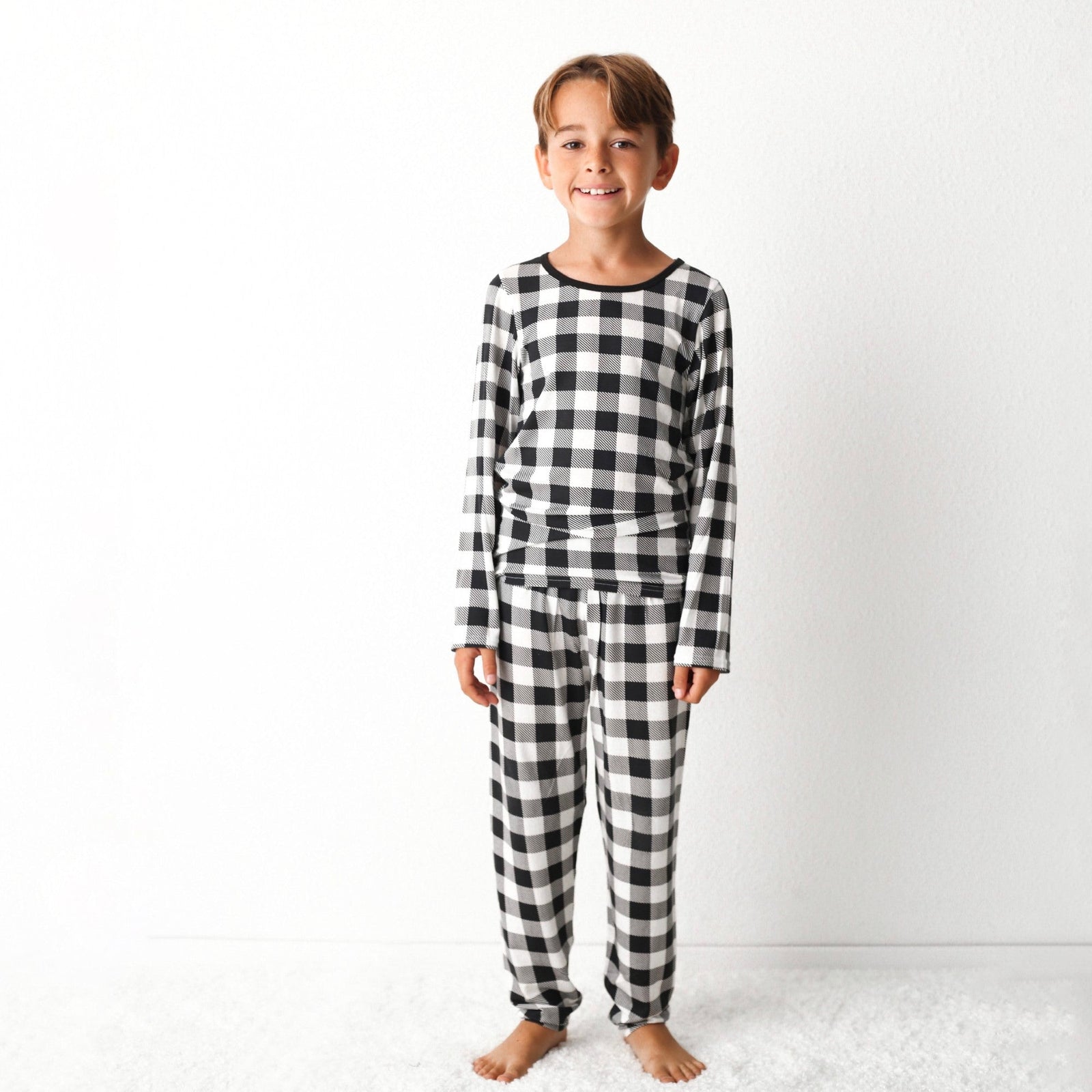 Black & White Plaid Pajama