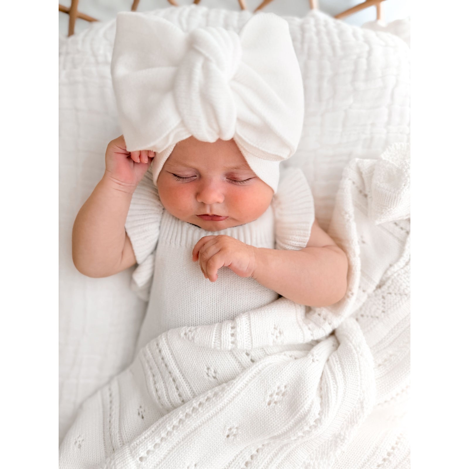 Classic Bow Headband - White