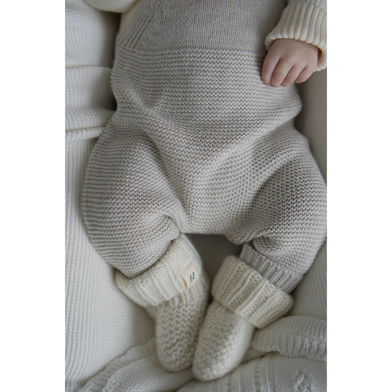 Luna + Luca Natural Knit Overalls